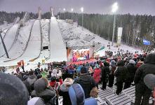 Эстафета олимпийского огня в городе Нижний Тагил